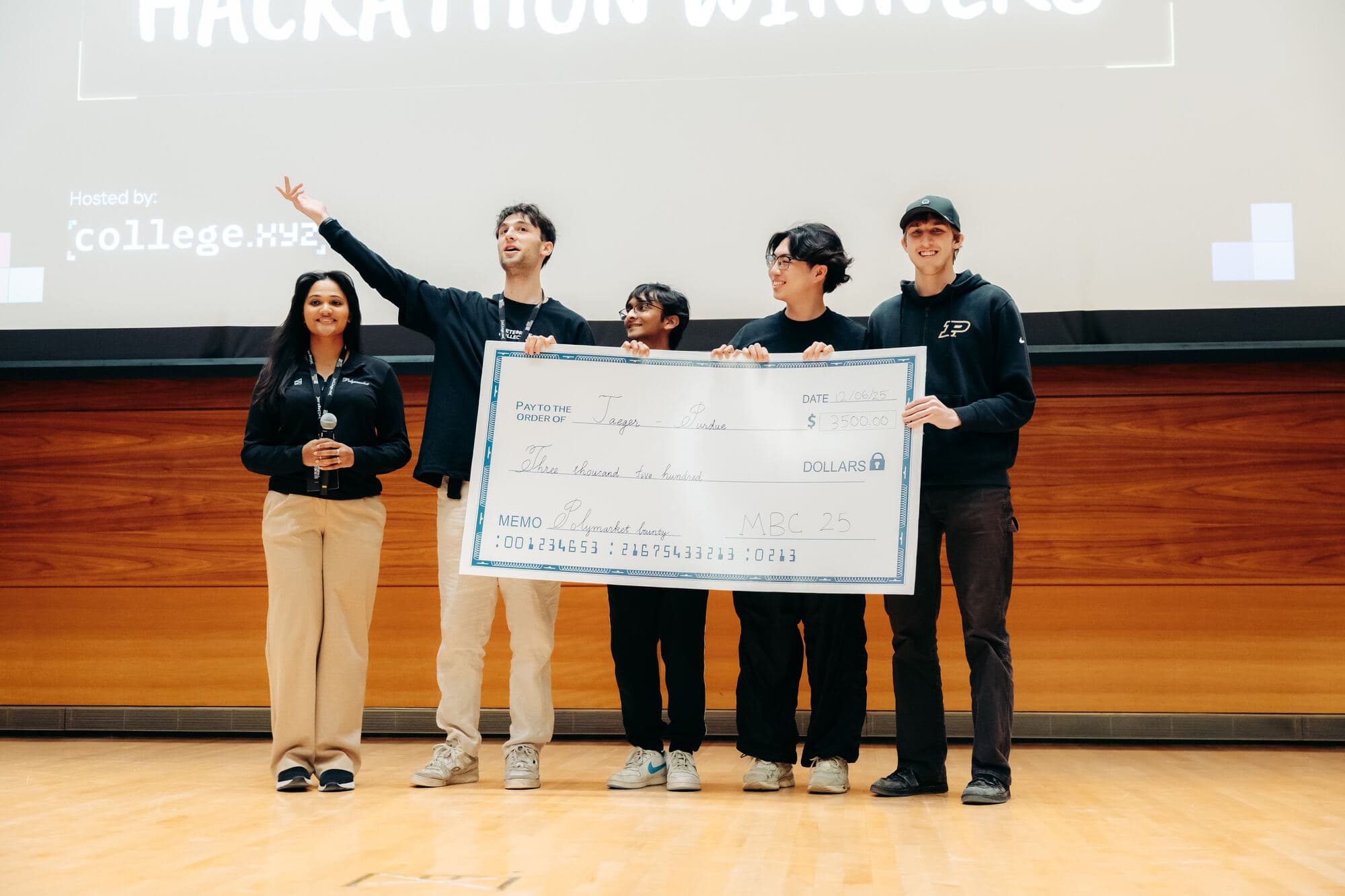 Winners on stage